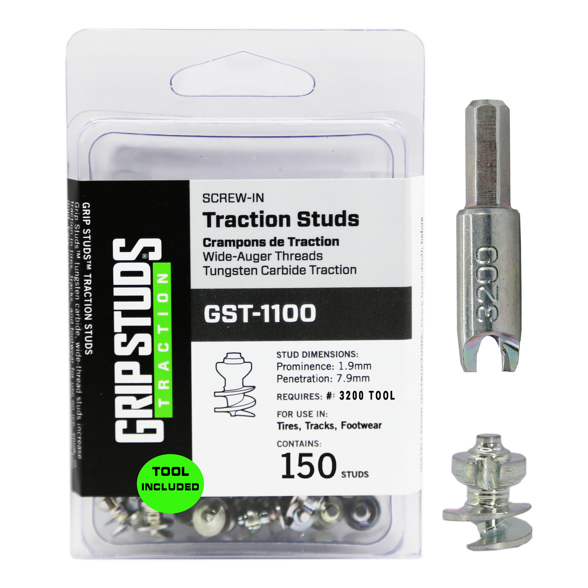 1100 Screw In Tire Stud Traction Studs