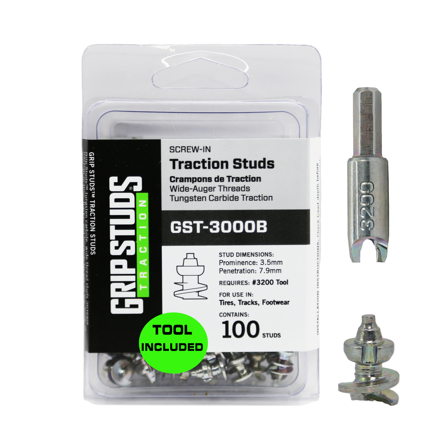 3000B Screw-In Stud  100 W/TOOL