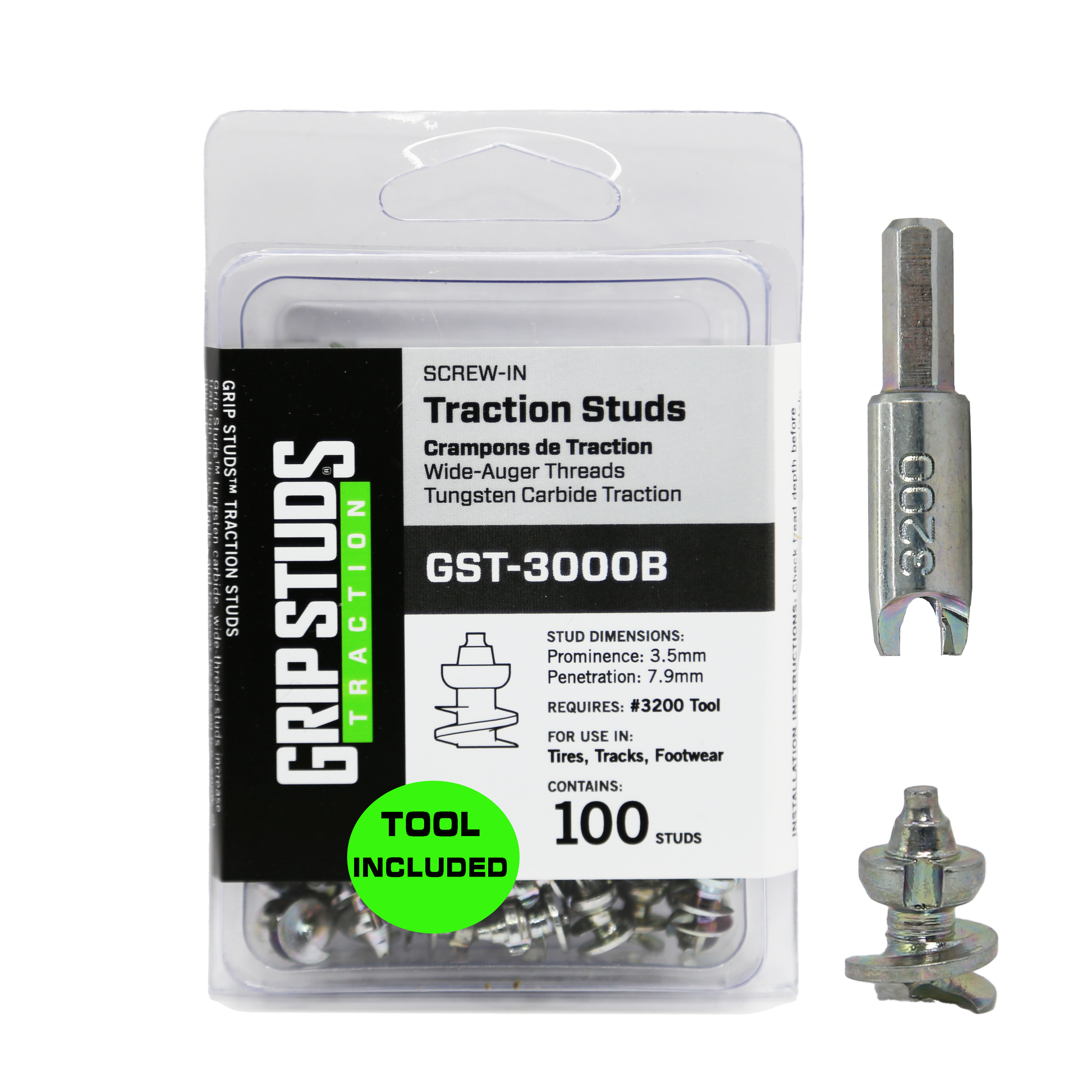 3000B Screw-In Stud  100 W/TOOL