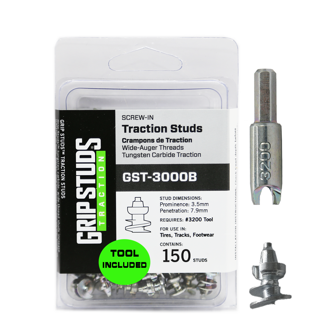 3000B Screw-In Stud  150 W/TOOL